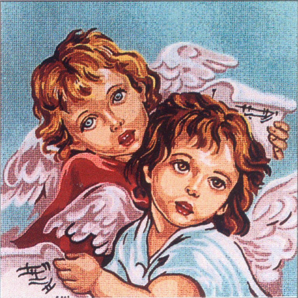 Рисунок для вышивания Soulos (канва жесткая), Пара Ангелов, 50х50 см