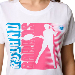 Женская теннисная футболка Roland Garros Sandrine T-Shirt - белый