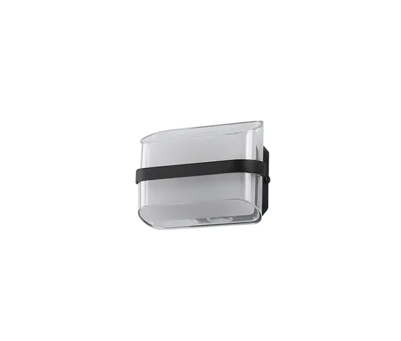 Уличный настенный светильник Rilon PL-0221B BLACK, 12 Вт, чёрный
