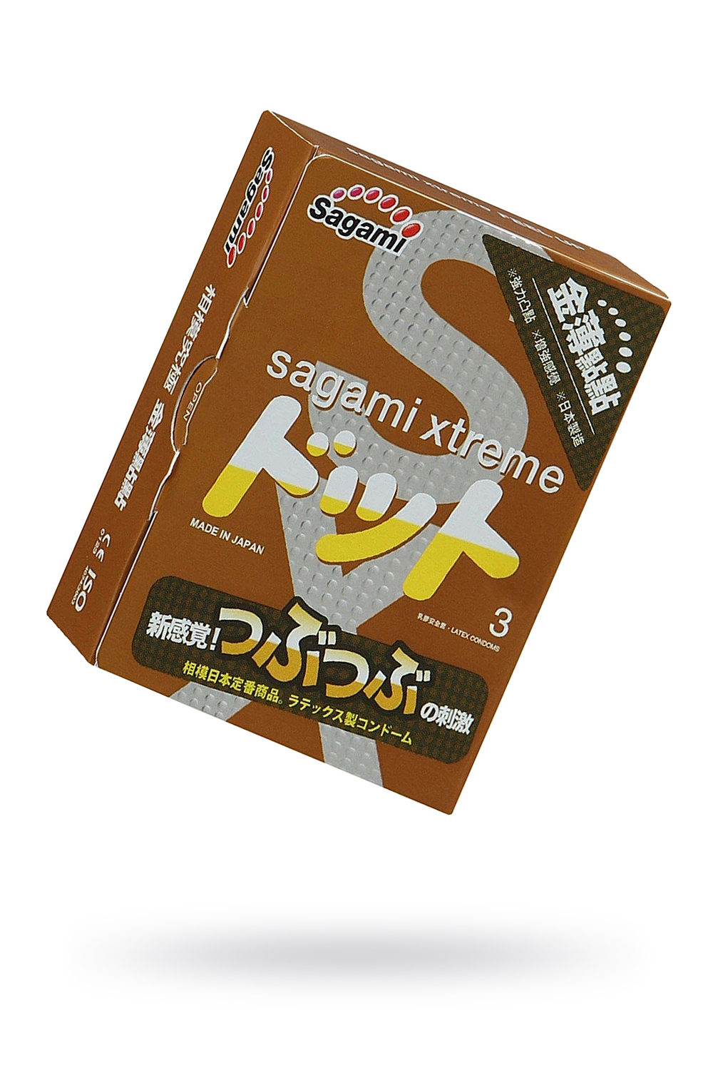 Продлевающие презервативы Sagami Xtreme Feel Up с точками, 3 шт