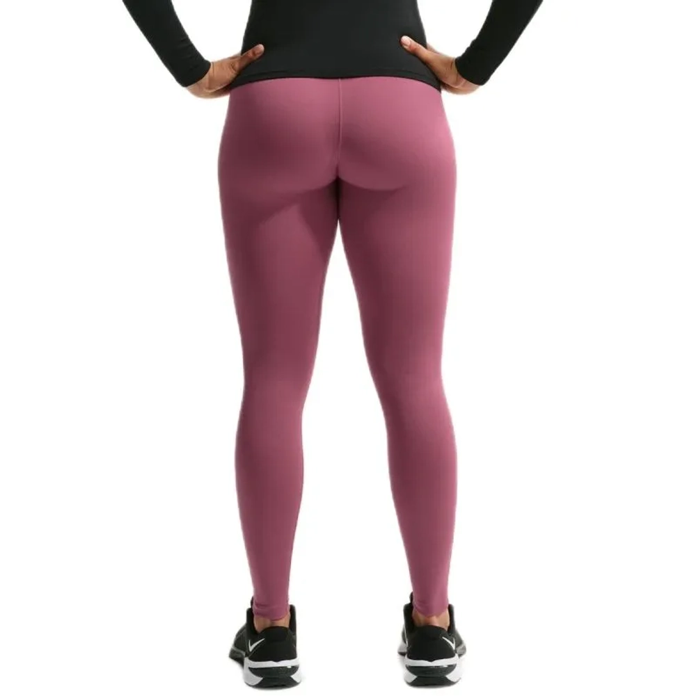 Женские леггинсы Nike One Seamless Front High Waisted Full Length - pink smoke/white