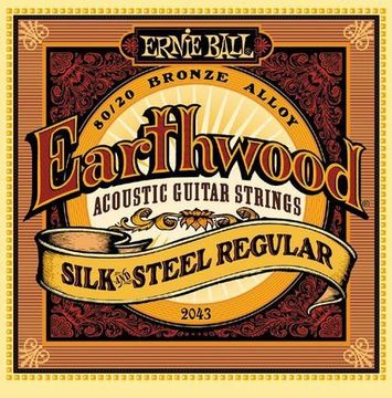 Струны для акустической гитары ERNIE BALL 2043 Earthwood Silk & Steel Regular 13-56