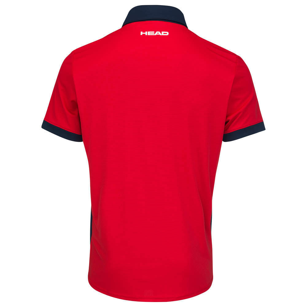 Мужское теннисное поло Head Slice Polo Shirt M - red/dark blue