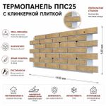 Клинкерная фасадная термопанель ППС25 Cerrad Loft Brick Salt 1150x540