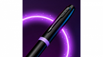 Ручка-роллер Parker IM Vibrant Rings Flame Amethyst Purple, стержень:Fblk, в подарочной упаковке.