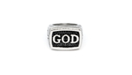 Печатка из ювелирной стали "God"