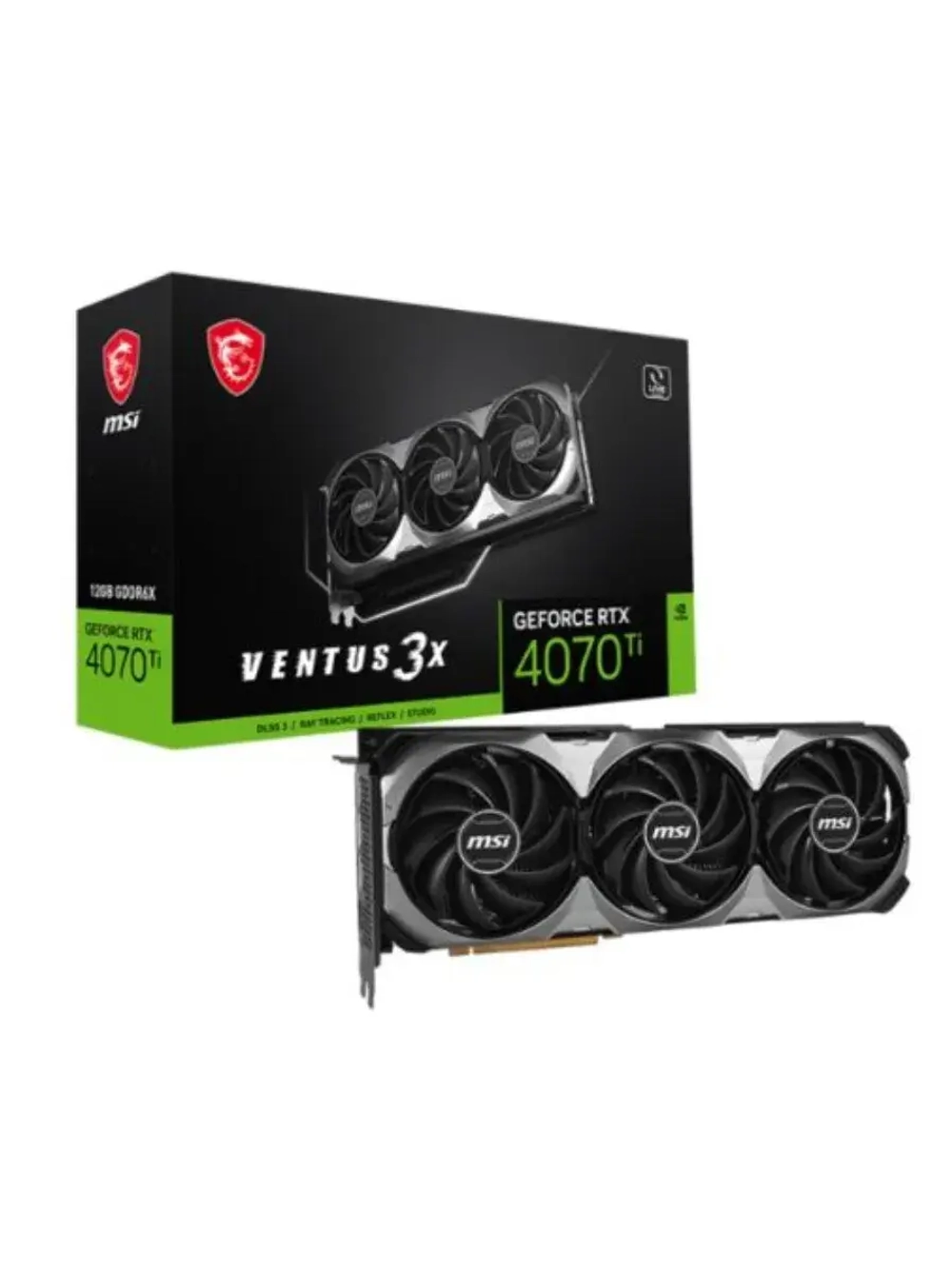 Видеокарта GeForce RTX 4070 Ti VENTUS 3X E1 12G 12 ГБ