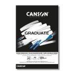 Альбом для смешанных техник Graduate 120 г/м², A5 14.8х21 см, склейка с одной стороны 20 л, черная бумага, Canson C400110385