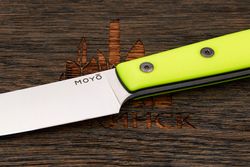 Нож кухонный MOYO Геликон универсальный 140мм, сталь AR-RPM9, рукоять G10-extra желтый