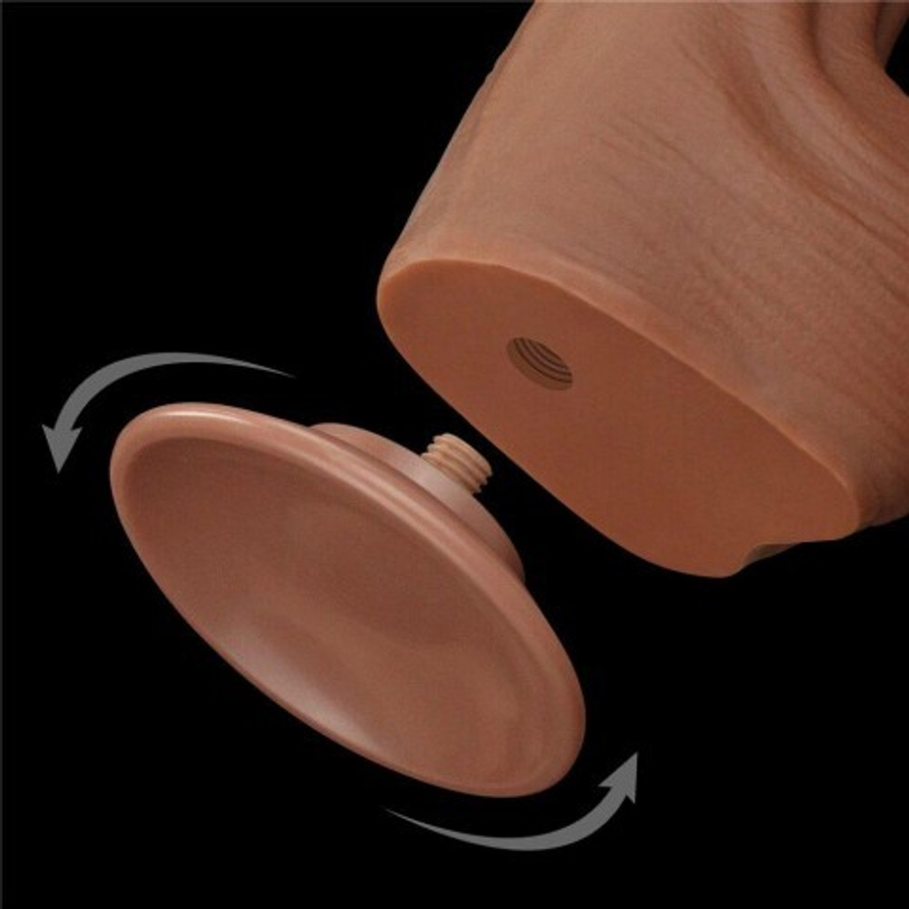 Реалистичный фаллоимитатор Lovetoy King Sized Sliding Skin (29×5,4 см) коричневый с двойной плотностью