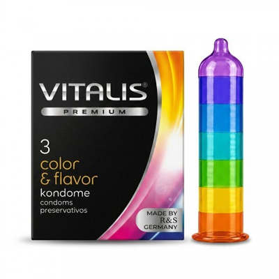 VITALIS №3 Color Презервативы цветные ароматизированные