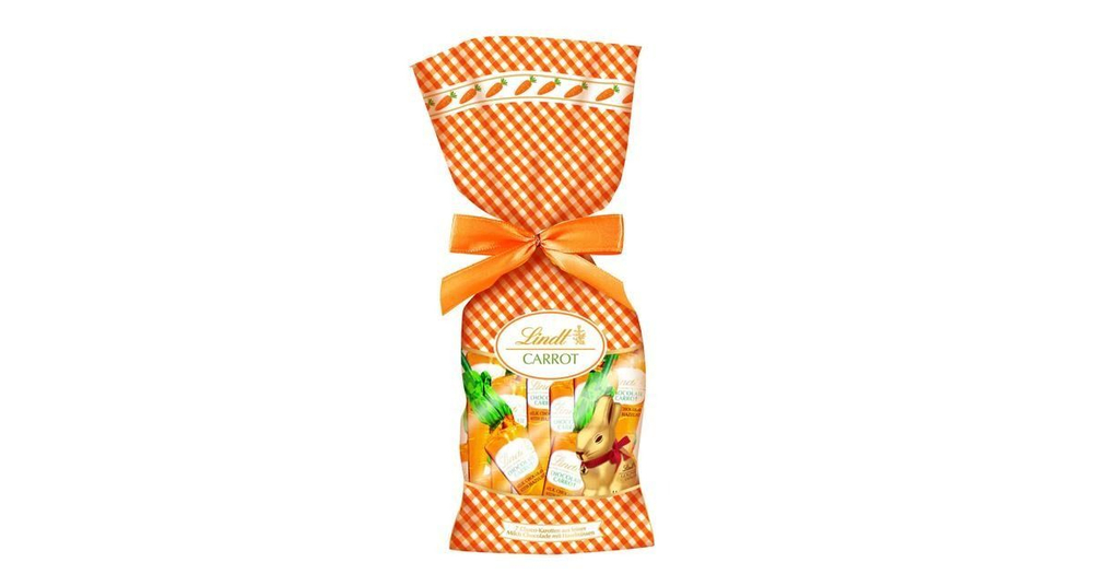 Школадная морковь Lindt  для пасхального зайца GOLD BUNNY (7 шт.) 94 г (Из Финляндии)