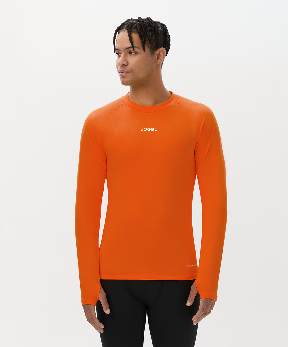 Джемпер компрессионный утепленный Jogel CAMP 2 PerFormDRY Baselayer Top Warm, оранжевый D2