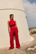 БРЮКИ ПРЯМОГО КРОЯ ИЗ СМЕСОВОГО ЛЬНА — ZARA