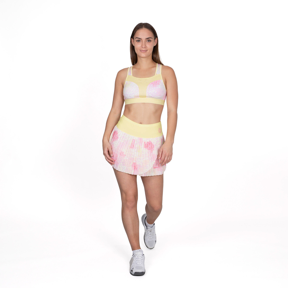 Женская теннисная юбка BIDI BADU Lowey Tech Plissee Skirt Women - Yellow, Pink