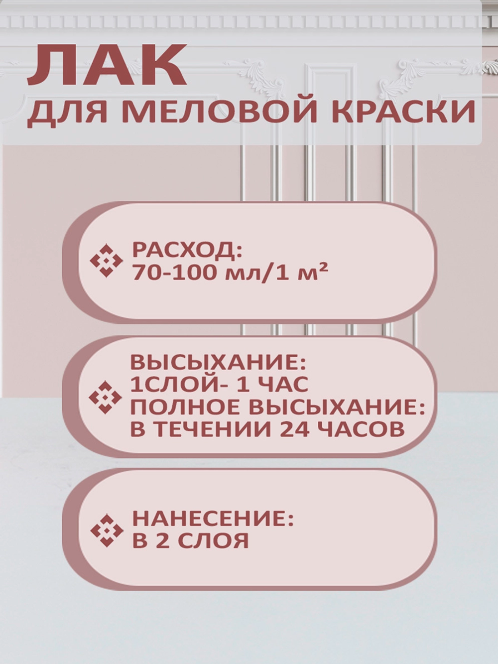 Лак для меловой краски матовый (в бутылке)