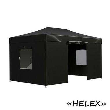 Тент-шатер быстросборный Helex 3x4,5х3м полиэстер черный