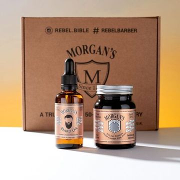 Подарочный набор Morgan's, масло для бороды + помада для укладки Oudh & Amber