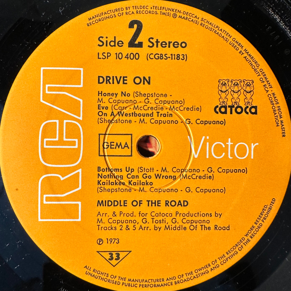 Middle Of The Road - Drive On (Германия 1973г.)
