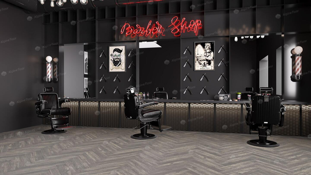 Каменно-полимерная плитка Alpine Floor Паркет лайт (Parquet Light) Венге грей ЭКО 13-8