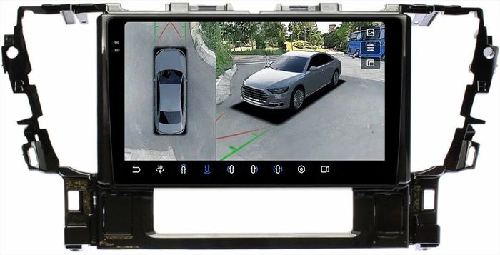 Магнитола для Toyota Alphard 30, Vellfire 2015-2023 (менее 10 динамиков, любой руль) - FarCar BX10-360-7155L монитор 10.36" 2K QLED на Android 13, Быстрая, CarPlay, 4G SIM-слот, 4 камеры в комплекте
