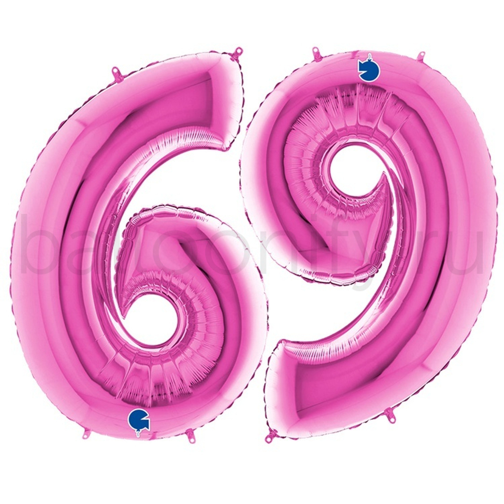 Шар ЦИФРА 6/9 Pink 40" 102 см