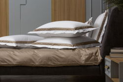 Наволочки 2шт 50х90 German Grass Аллюр с широким кантом (Alpine Caramel Beige Allure)