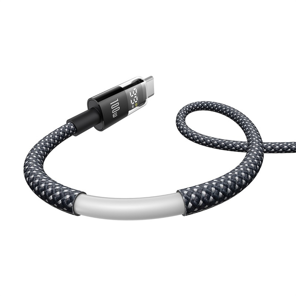 USB-A - USB-C Кабель Baseus Display 2 Charging+Data 100W 1-2m - Cosmic Black