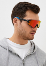 Спортивные очки HILX Revok / Matt Black Blue / Red Lens
