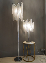 Floor design lamp Stream by Terzani (Silver)