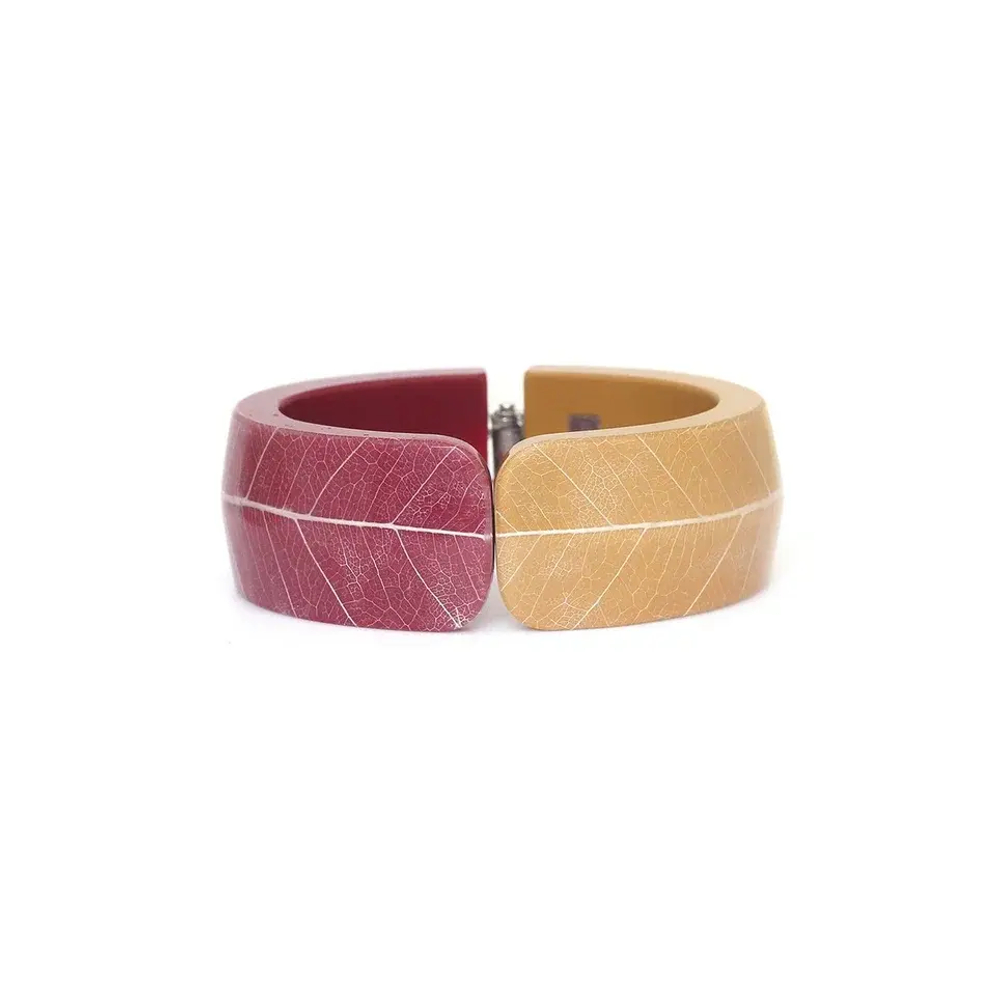 Браслет Nature Bijoux, Ficus Carica, кафф, с акрилом и смолой, NB25.2-13-44240 (бордовый)