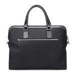 POLO Textile, Synthetic Leather Shoulder Bag, Men"s Handbag, Briefcase Large Men"s Black