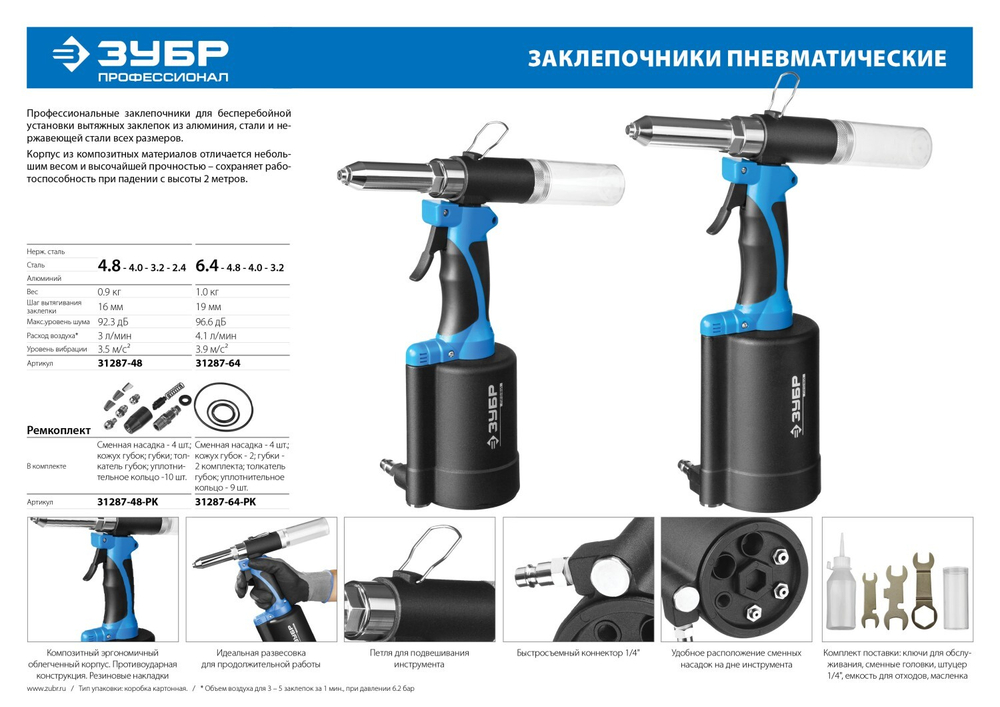 Ремонтный комплект ЗУБР для арт. 31287-64