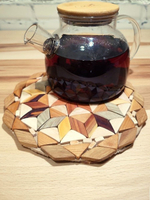 Подставка под горячее из натурального дерева 18 см. P19