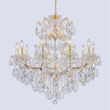 Люстра 11*Е14 ISABEL SP11 GOLD/TRANSPARENT золото/прозрачный Crystal Lux