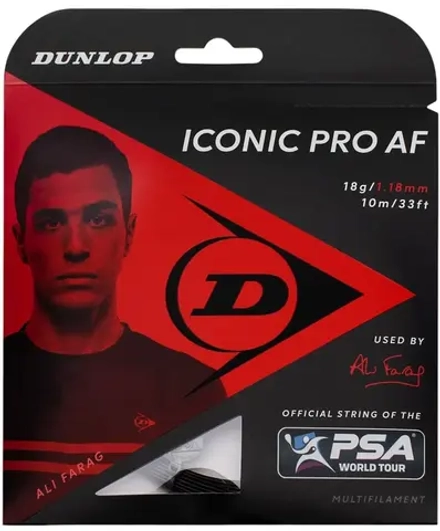Струны для сквоша Dunlop Iconic Pro AF (10 m) - black