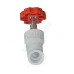Клапан (вентиль) PP-R запорный белый Дн 20х45гр внутренняя пайка VALFEX 10174020