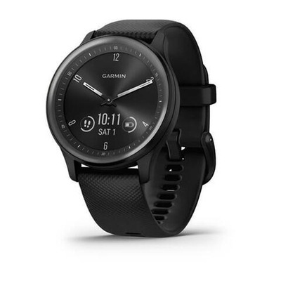 Часы Garmin Vivomove Sport черный, серый безель, с силиконовым ремешком 010-02566-00