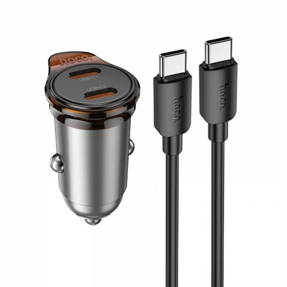 Автомобильное зарядное устройство для Type-C Hoco NZ16B PD45W(2C) (black)