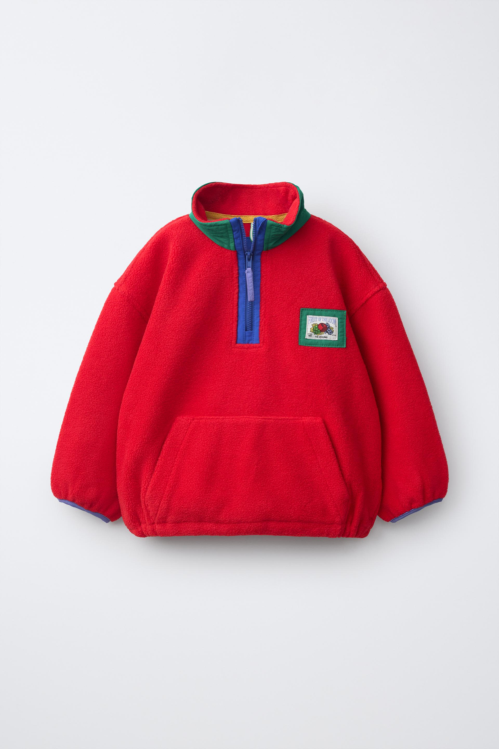 ZARA - FRUIT OF THE LOOM™ ФЛИСОВАЯ ТОЛСТОВКА, КРАСНЫЙ
