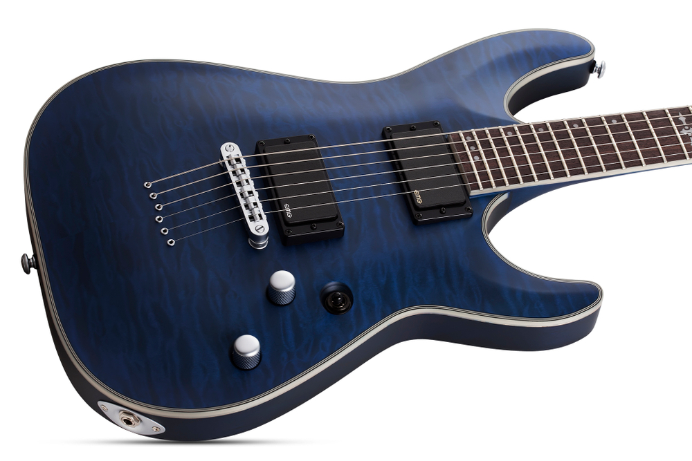 Schecter C-1 PLATINUM SEE-THRU MIDNIGHT BLUE
