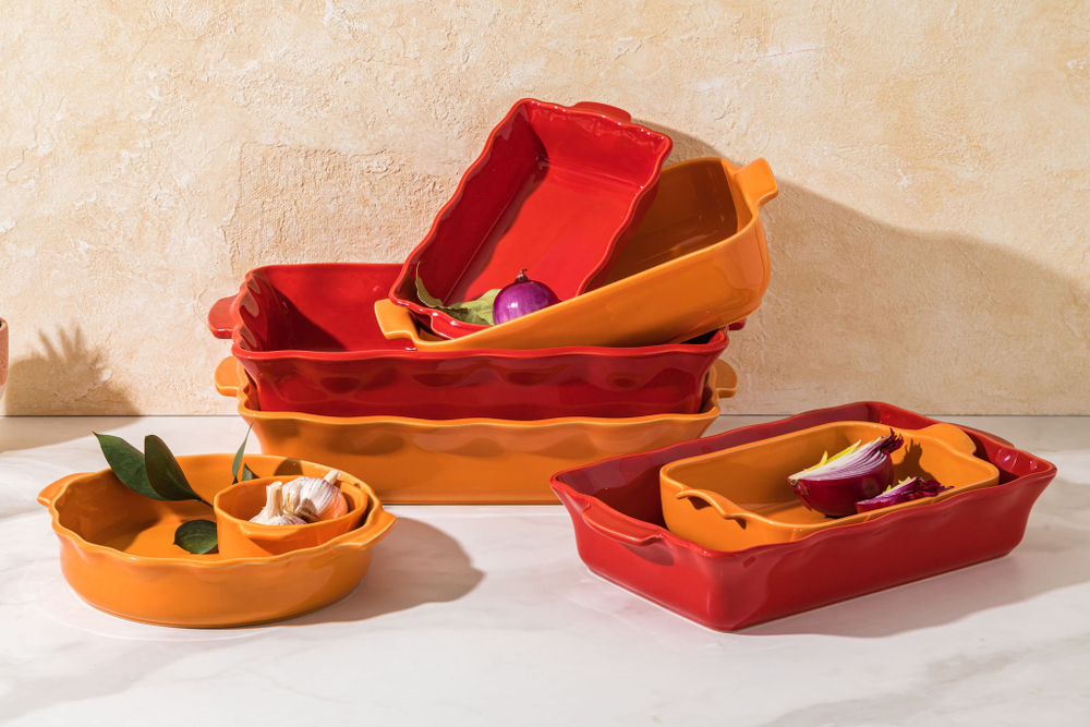 Форма для запекания 22.5см Esprit de cuisine Festonne оранжевая