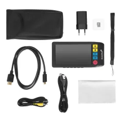 Лупа цифровая Levenhuk DTX DX50 - комплект поставки, кабели, чехол и адаптер