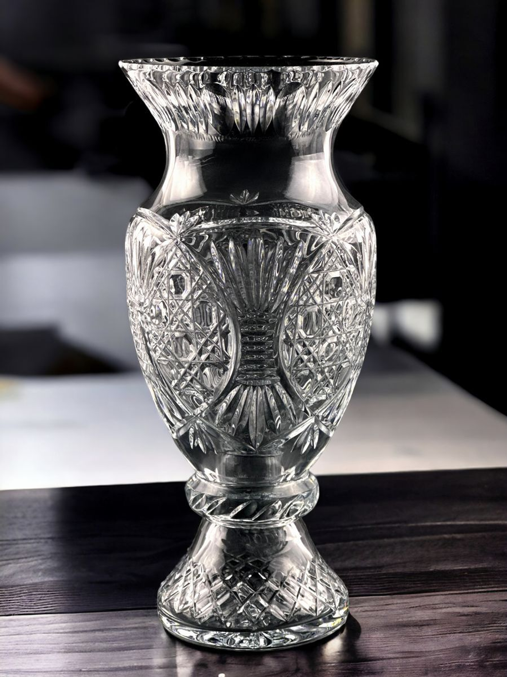 Ваза хрустальная рисунок 3 (37 см)