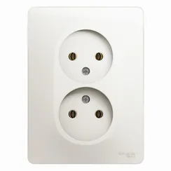 Розетка двойная без заземления Systeme Electric Glossa Перламутр GSL000620
