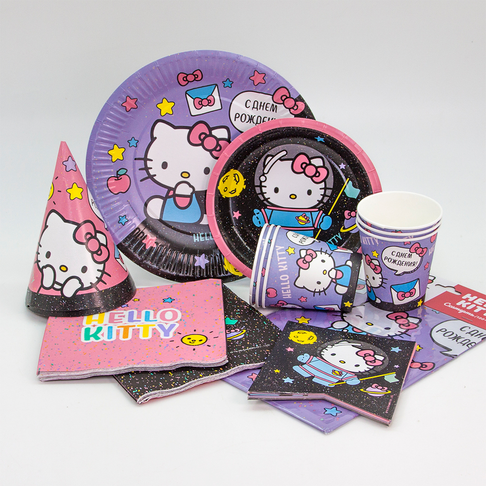 Тарелки "Hello Kitty" 6 шт 18 см