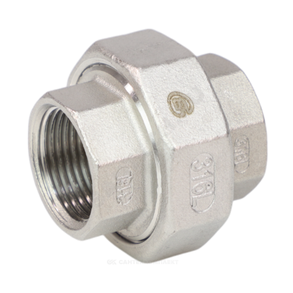 Соединитель американка сталь нерж Ду 40 (1 1/2") ВР Benarmo