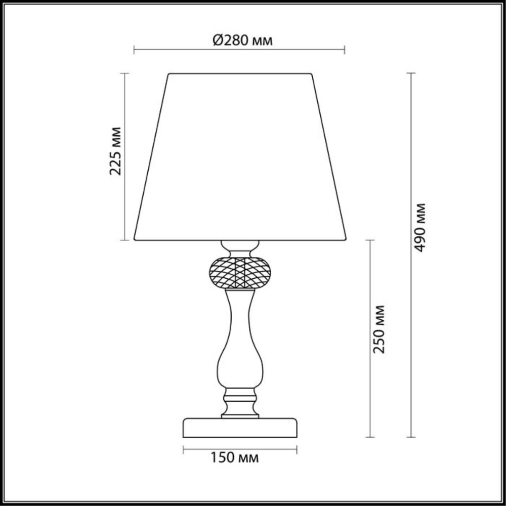 Настольная лампа Odeon Light AURELIA 3390/1T ODL E14 40Вт IP20 CLASSIC