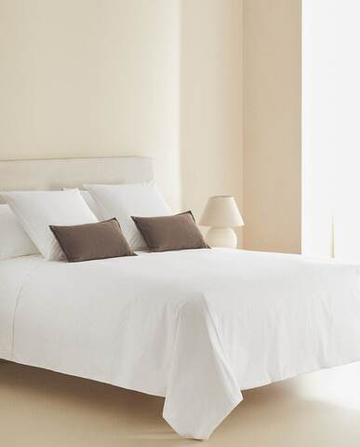 ZARA HOME (300 НИТЕЙ) ПРОСТЫНЯ ИЗ ХЛОПКА, БЕЛЫЙ