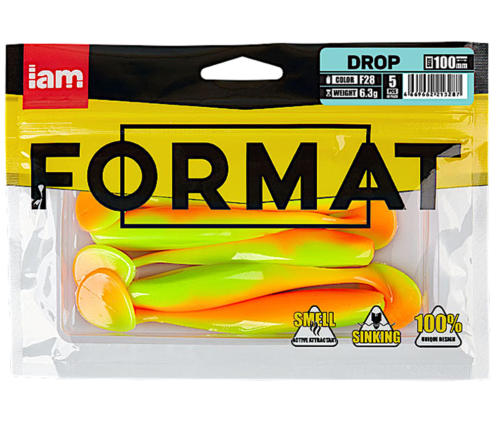 Мягкая приманка IAM Format Drop 100мм 6.3г -